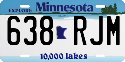 MN license plate 638RJM