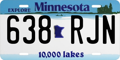 MN license plate 638RJN
