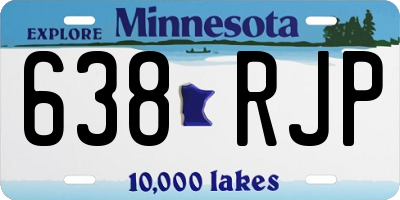 MN license plate 638RJP