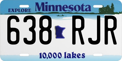 MN license plate 638RJR