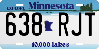 MN license plate 638RJT