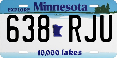 MN license plate 638RJU