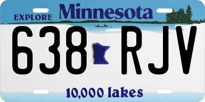 MN license plate 638RJV