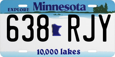 MN license plate 638RJY