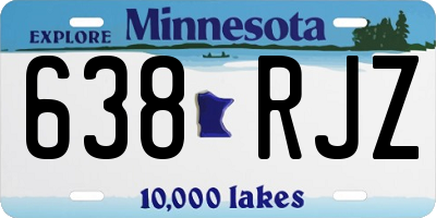 MN license plate 638RJZ