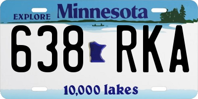 MN license plate 638RKA