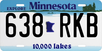 MN license plate 638RKB