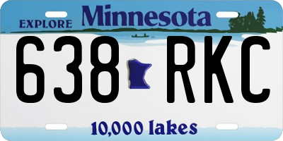 MN license plate 638RKC