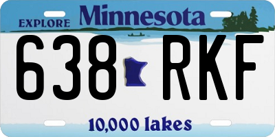 MN license plate 638RKF