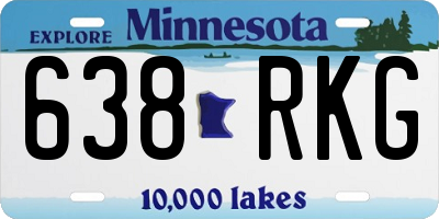 MN license plate 638RKG