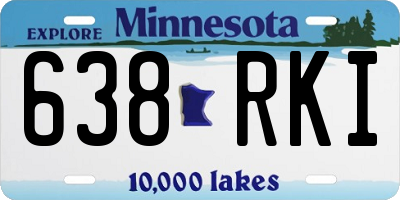 MN license plate 638RKI