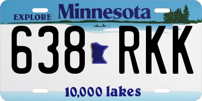 MN license plate 638RKK
