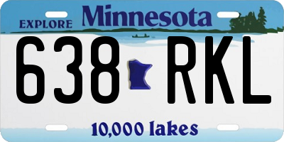 MN license plate 638RKL
