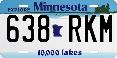MN license plate 638RKM