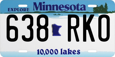 MN license plate 638RKO