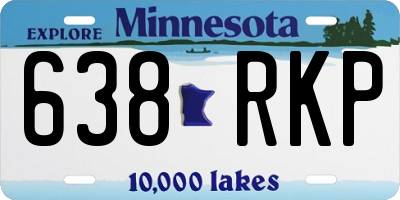 MN license plate 638RKP