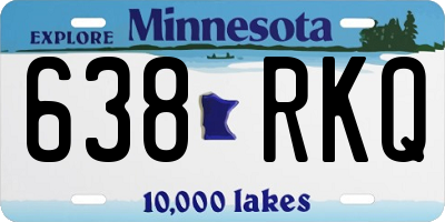MN license plate 638RKQ