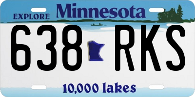 MN license plate 638RKS