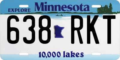 MN license plate 638RKT