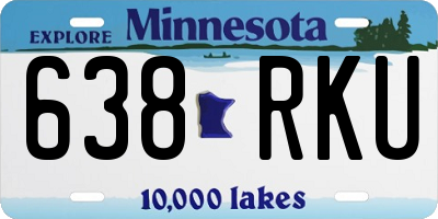 MN license plate 638RKU