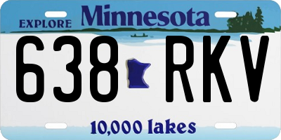 MN license plate 638RKV