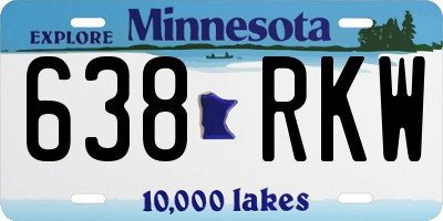 MN license plate 638RKW