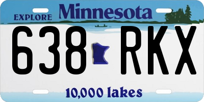 MN license plate 638RKX