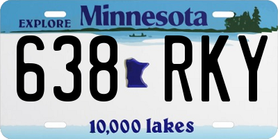 MN license plate 638RKY