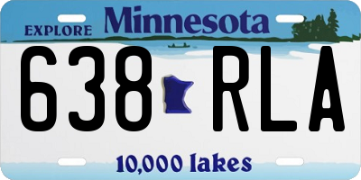MN license plate 638RLA