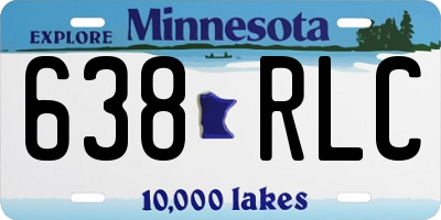 MN license plate 638RLC