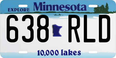 MN license plate 638RLD