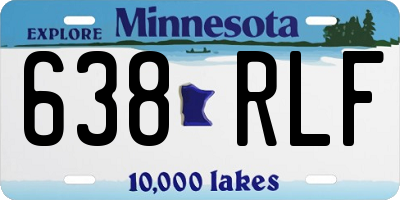 MN license plate 638RLF