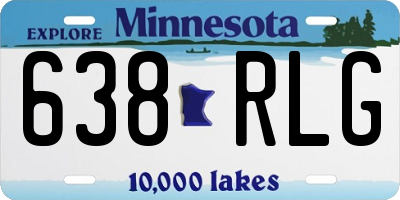 MN license plate 638RLG