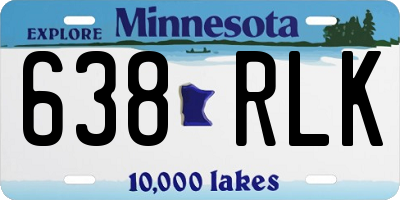 MN license plate 638RLK