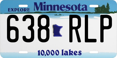 MN license plate 638RLP
