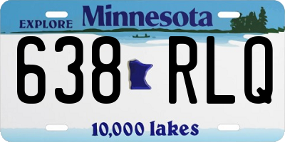MN license plate 638RLQ