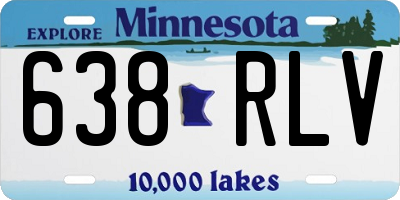 MN license plate 638RLV