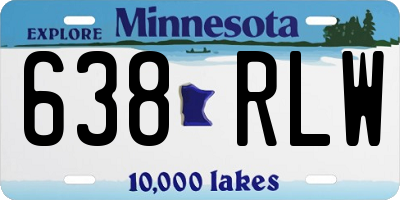 MN license plate 638RLW