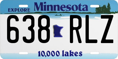 MN license plate 638RLZ
