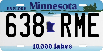 MN license plate 638RME
