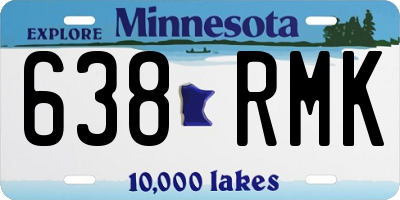 MN license plate 638RMK