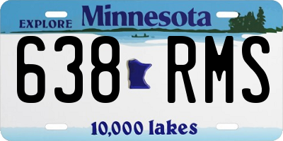 MN license plate 638RMS