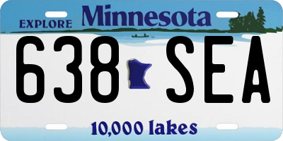 MN license plate 638SEA