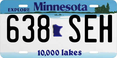 MN license plate 638SEH
