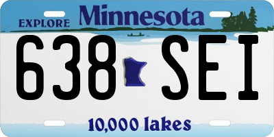 MN license plate 638SEI