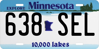 MN license plate 638SEL