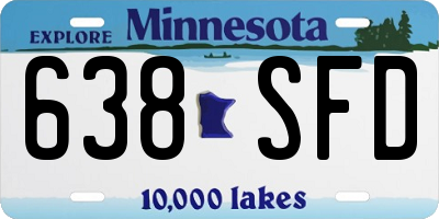 MN license plate 638SFD