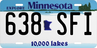 MN license plate 638SFI