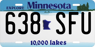 MN license plate 638SFU