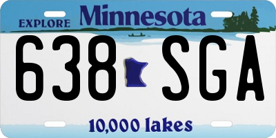MN license plate 638SGA